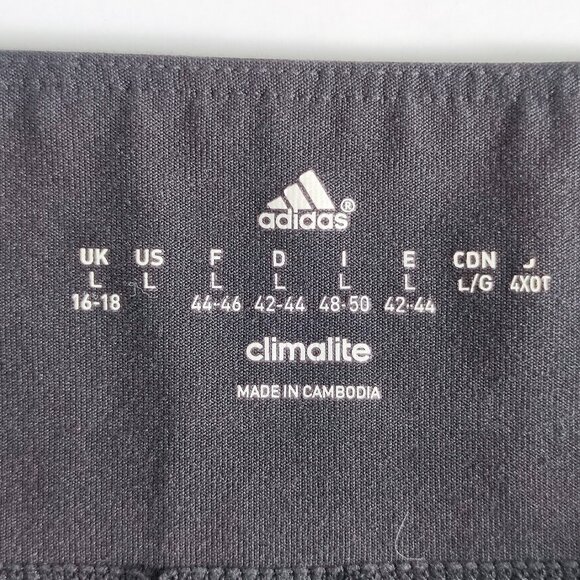 Adidas Climalite active wear leggings charcoal women's size L - Picture 5 of 13